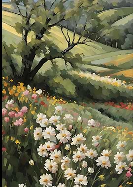 Summer Meadow Painting