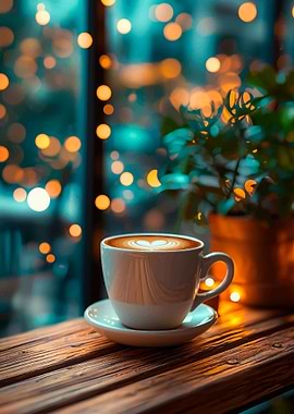 Coffee with Heart Design