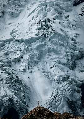 Lone Figure on Glacier