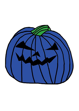 Blue Halloween Pumpkin