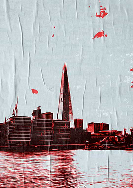 London Skyline Red