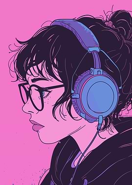 Girl with Headphones