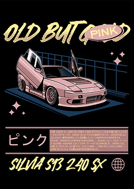 Pink Nissan Silvia S13 240SX