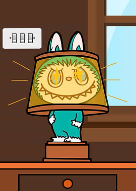 Smiling Lamp labubu