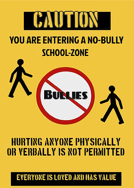 No Bully School Zone Sign