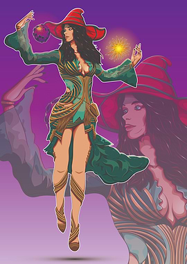 Fantasy Witch Illustration