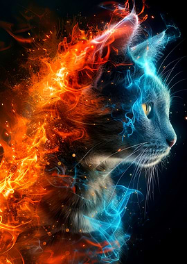 Fire and Ice Cat