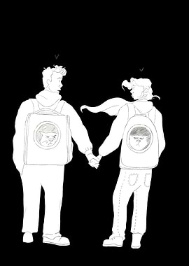 Couple with Cat Backpacks