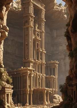 Ancient Temple in Canyon