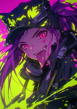 Anime Girl with Cat Ears