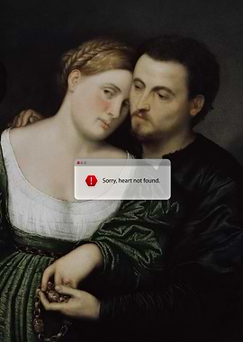 Renaissance Couple with Error Message