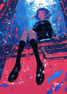 Anime Girl Underwater