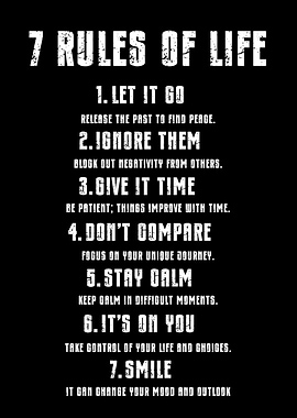 7 Rules of Life Poster