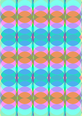 Vibrant Geometric Retro Pastel Pattern – Maximalist Dopamine Decor