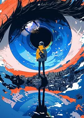 Giant Eye and Figure