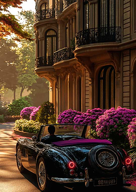 Classic Car in City Setting