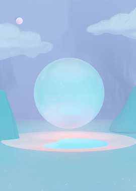 Abstract Pastel Landscape