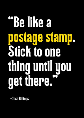 Postage Stamp Motivation Quote