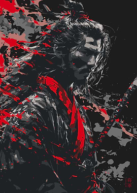 Black and Red Lord Samurai