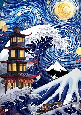 Great Wave Japan Landscape