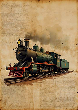 Vintage Steampunk Locomotive