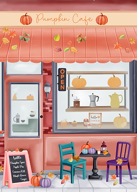 Pumpkin Cafe Illustration