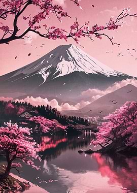 Mount Fuji Sakura Landscape