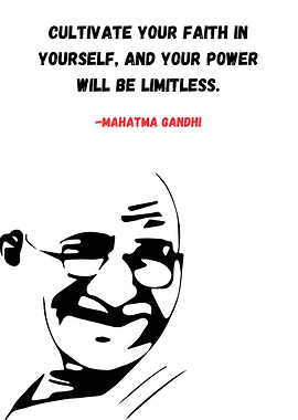 Gandhi Quote - Faith & Power