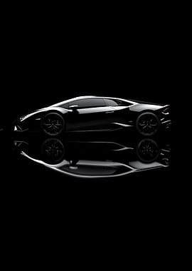 Black Lamborghini Silhouette