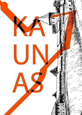 Kaunas Castle Illustration