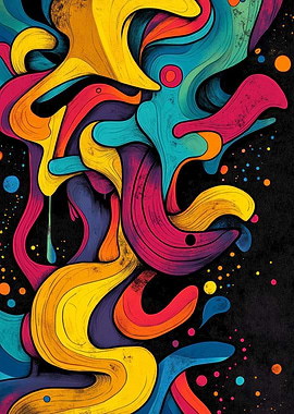 Abstract Colorful Swirls
