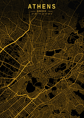 Athens Golden City Map