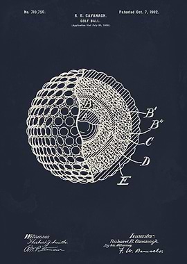 Golf Ball Patent Illustration