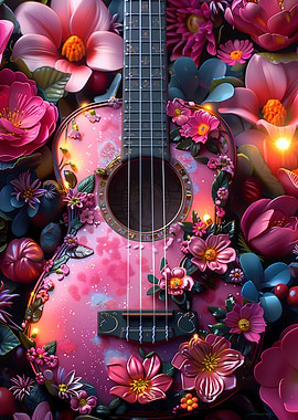 Floral Ukulele