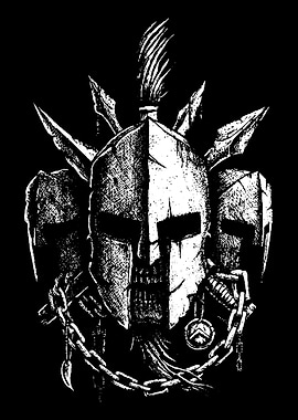 Spartan Helmet Illustration