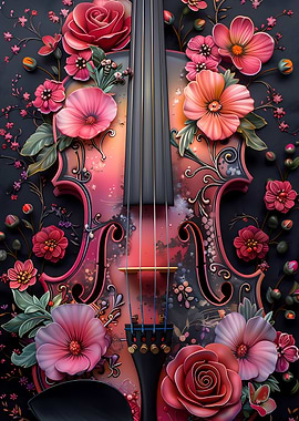 Floral Violin