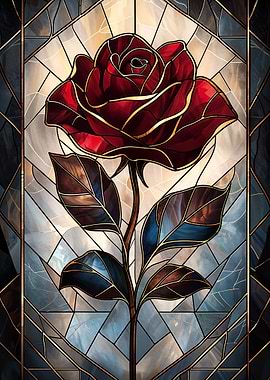 Stained Glass Rose