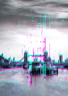 London Bridge Glitch Art