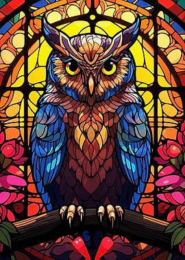 Stained Glass Owl
