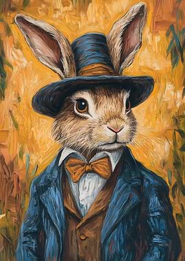 Gentleman Rabbit Portrait