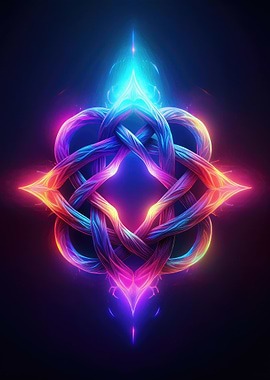Abstract Neon Knot