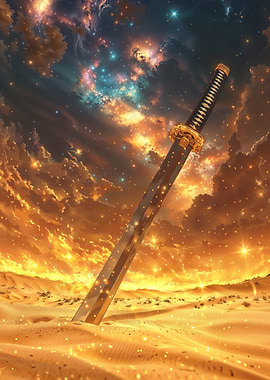 Samurai Sword in Desert