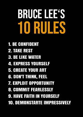 Bruce Lee's 10 Rules