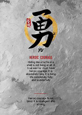 Japanese Kanji for Courage