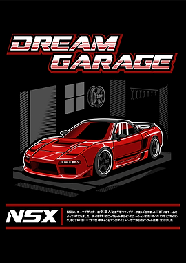 Red Honda NSX Dream Garage
