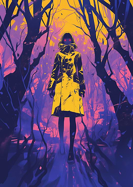 Mysterious Figure in Forest