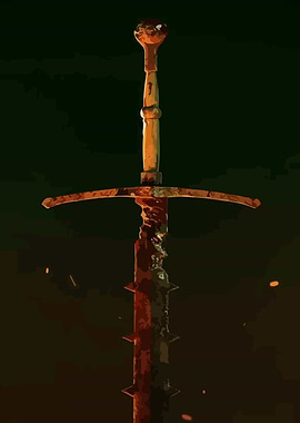 Rusty Sword in Darkness
