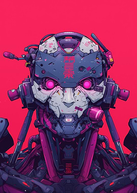 Cyberpunk Robot Portrait