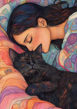 Little Nap with Cute Cat