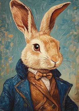 Gentleman Rabbit Portrait